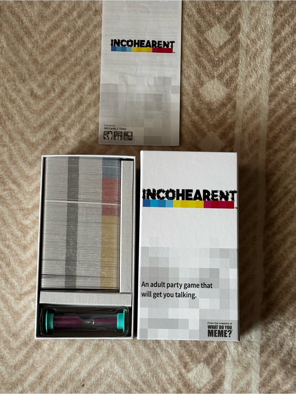 Party Game - White Packaging with Multi-Color Accent